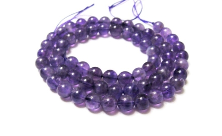 6 mm Amethyst Edelstein-Perlen,  Edelstein Strang